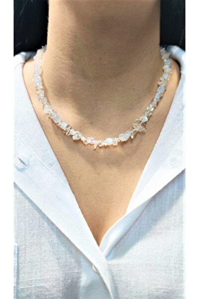 Armis Opal Doğal Kırıktaş Kolye Bileklik [set]