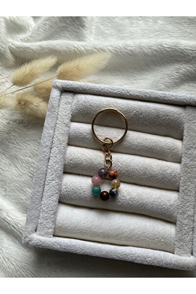 PelvedDesign سلسلة مفاتيح من الحجر الطبيعي شقرا