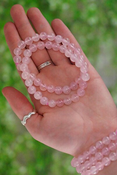 Doğaltaş Başak Burcu Bileklik (pembe Kuvars)