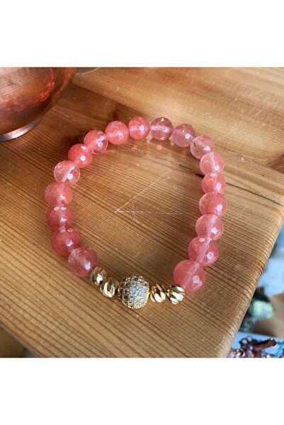 AYZE DOĞALTAŞ Pembe Kuvars Bileklik
