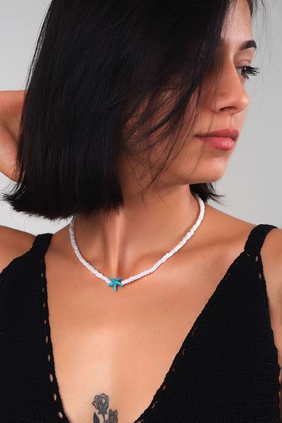 Zilli White Bead Stringed Starfish Necklace