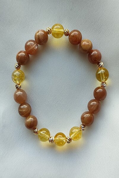 Generic Brand Citrine Natural Stone and Certified Sun Bracelet