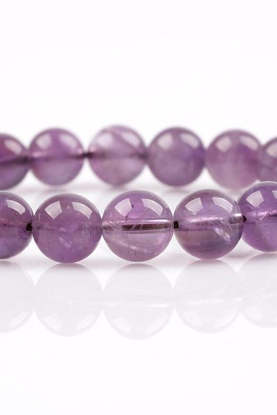 Armis 8 Mm Natural Stone Amethyst Stone Bracelet (Love Stone)