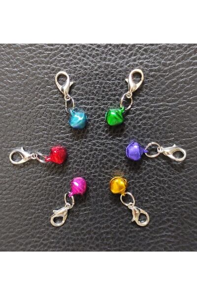 NİMBO Kedi Tasması Için Kancalı Çıngıraklı Zil Renkli 6 Lı Set