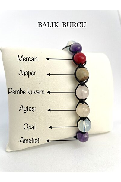 AgateStones Pisces Natural Stone Macrame Bracelet