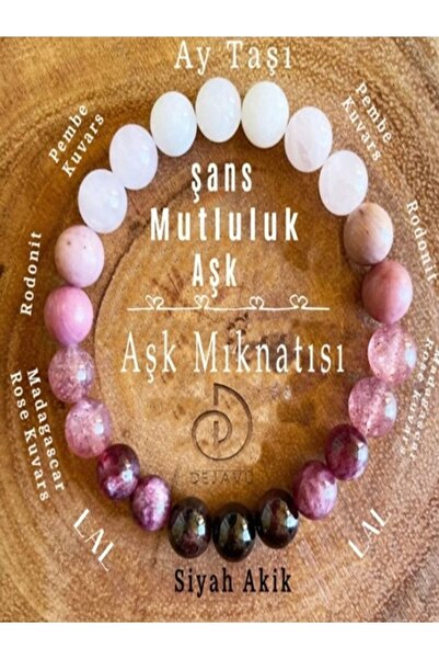 Dcstore Gerçek Doğaltaş Aşk Ve Şans Mıknatısı Bileklik