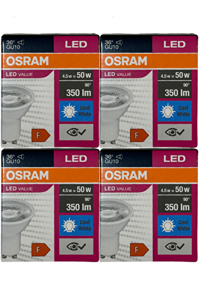 Osram 4.5W (50W) 4000K (Günışığı) GU10 Duylu Par16 Led Spot (4 Adet)