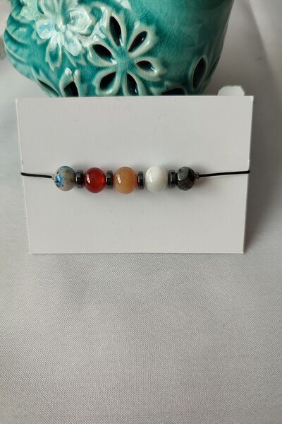 badeaccessories Sertifikalı Aslan Burcu Doğaltaş Bileklik (DUMORTİREİT.AKİK.G...