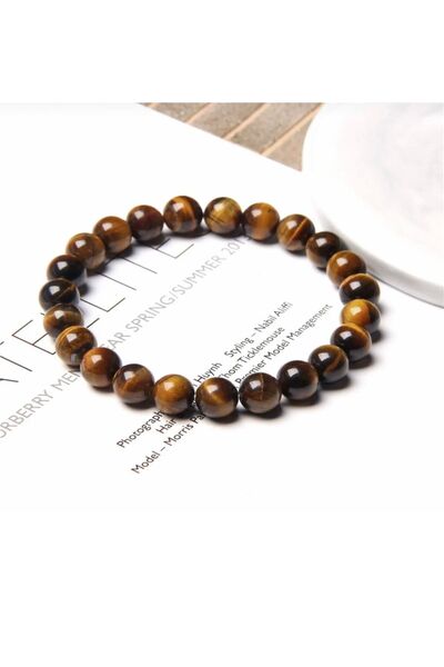 Melek Bozkurt عين النمر من الحجر الطبيعي وسوار