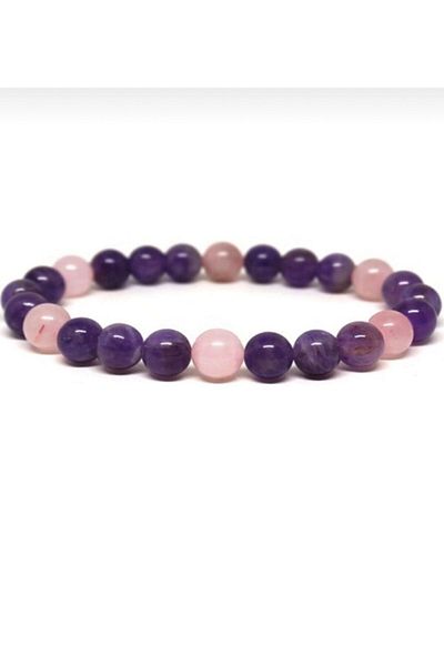 Melek Bozkurt Natural Stone Pink Quartz Amethyst
