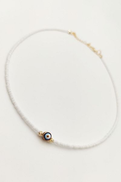 Lolita Takı White Afghan Bead Necklace