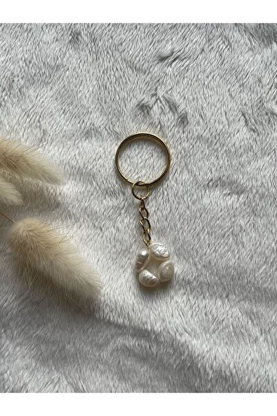 PelvedDesign سلسلة مفاتيح من اللؤلؤ الحقيقي