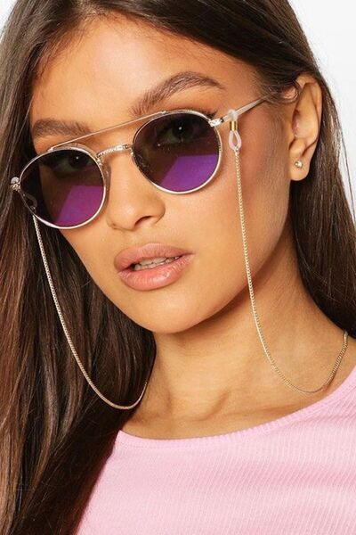 Tina Wear Women's Silver Chain Glasses Strap