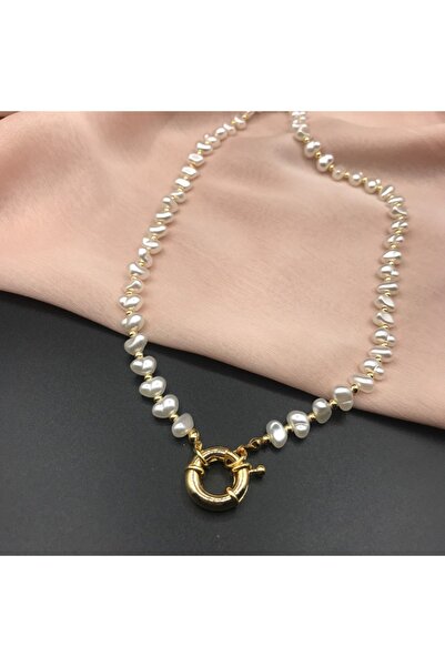 senamiajewelry Barok Kilit İncili Kolye