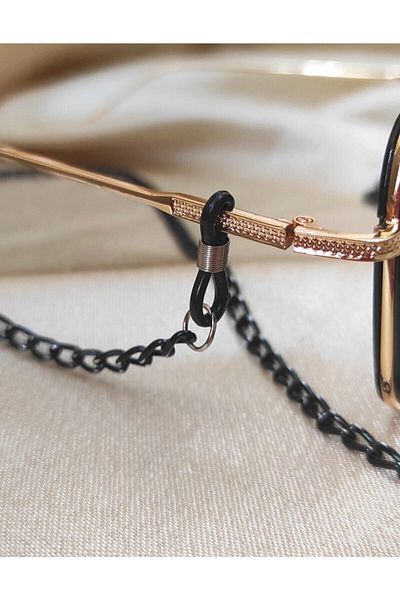 NİMBO Women's Black Glasses Chain And Sunglasses Accessory