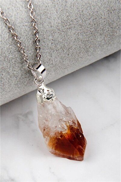 MARANKİ Sitrin Doğal Taş Diş Kolye Ucu