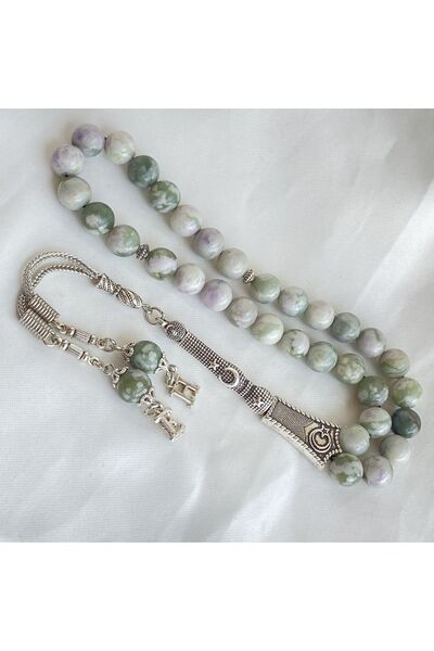 Doğaltaş Hint akik taşı tesbih