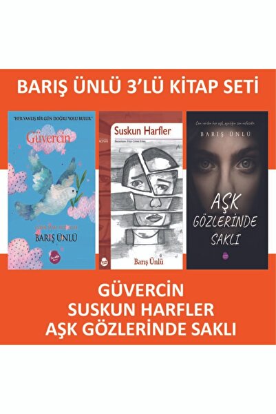 Barış Ünlü 3’lü Kitap Seti (güvercin - Suskun Harfler - Aşk Gözlerinde Saklı)