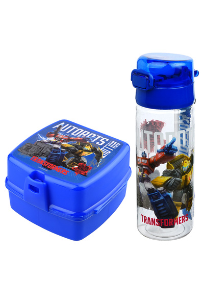 Calke Transformers Kids Lunch Box and Water Bottle Set - 2 Pieces Square