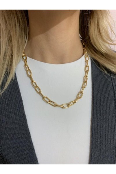 Julie Co. Gold Kaplama Ince Zincir Kolye