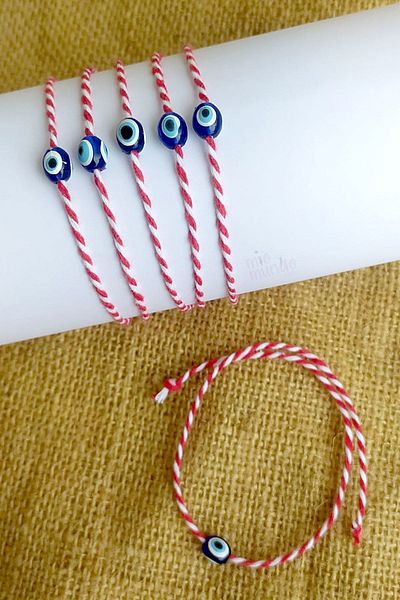 Miomundo 8 March International Women's Day - Evil Eye Beaded Martenchia Bracelet, 5 Wish-Lucky Bracelets