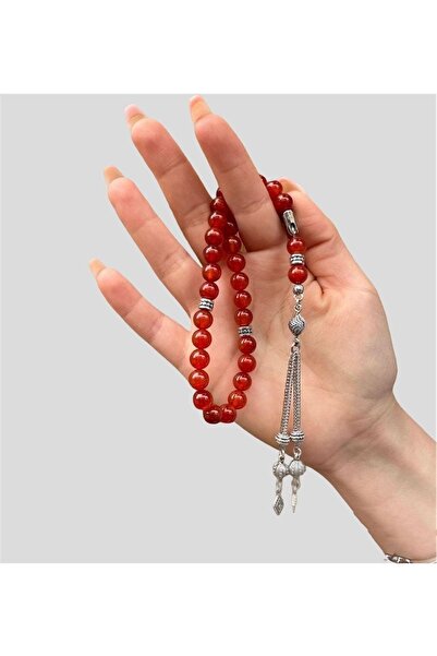 Asya Gems 8 mm Globe de agat natural tăiate tip bilă - Mărgele de rugăciune