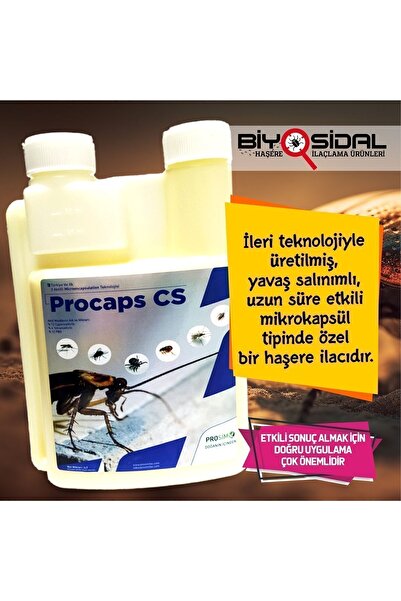 PROCAPS CS PROCAPS HAMAMBÖCEĞİ KENE BİT HAŞERE ÖLDÜRÜCÜ 1 LT UZUN SÜRE ETKİLİ