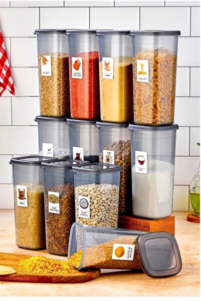 ŞAKİLATA CONCEPT مجموعة تخزين الطعام بحجم كبير 1700 مل مكونة من 12 قطعة - وعا...