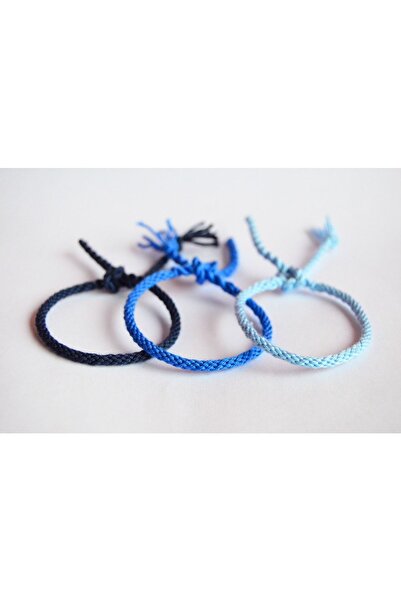 Bidüğüm Üçlü Renkli Dostluk Bilekliği - El Yapımı, Ayarlanabilir, Solmaz Ip, ...
