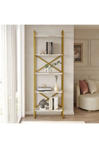 ATS Dekor 175x60 Metal Kitaplık & Aksesuar Rafı.