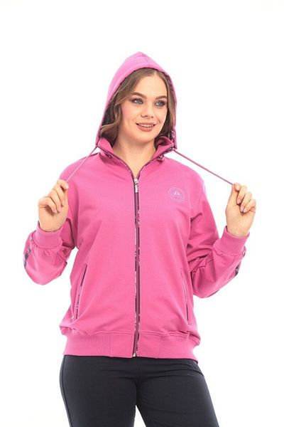 SOCCER Plus Size Hooded Women's Tracksuit Set 21529