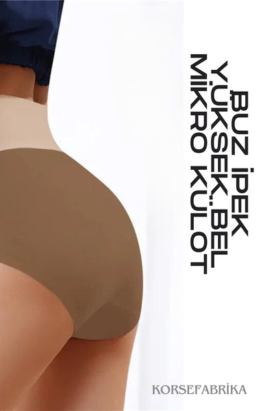 Genel Markalar BUZ İPEK YÜKSEK BEL ULTRA İNCE GÖRÜNMEZ DİKİŞSİZ TOPARLAYICI KÜLOT