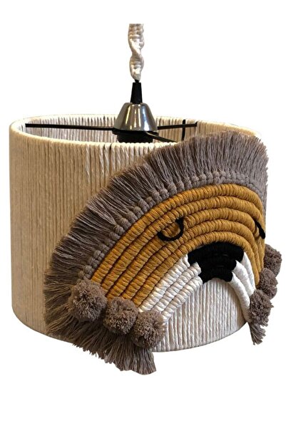 EviminDekoru Makrome Aslan Figürlü Sargı Ip Avize