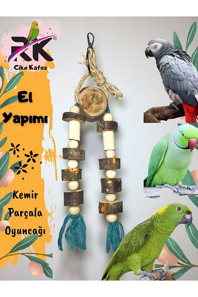 Ciko Kafes لعبة الببغاء الطبيعية الطبيعية