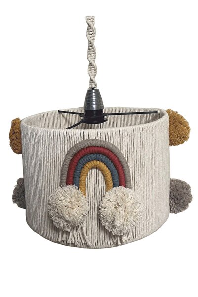 EviminDekoru Makrome Ponponlu Çocuk Odası Avize