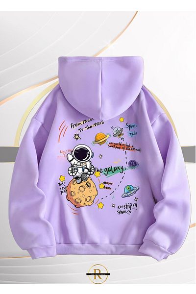 Risil-Nu Company Unisex New Season Trend - Φούτερ με 3 νήματα Galaxy Back Printed Oversize