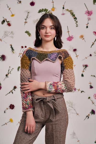 Gala İstanbul Motif Bohem Örgü Bolero