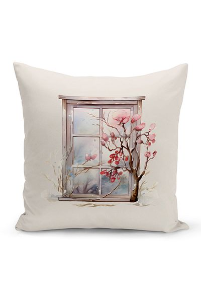Bertille Home Πρωτοχρονιάτικη Σειρά Διπλής Όψης Ψηφιακή Εκτύπωση Μαξιλαροθήκη Ριχτάρι (Χριστουγεννιάτικο Χριστουγεννιάτικο κάλυμμα μαξιλαριού)