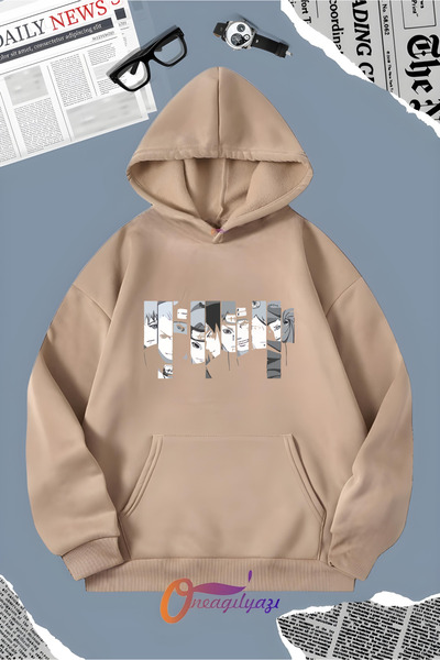 oneagılyazı سويت شيرت بغطاء للرأس مطبوع عليه رسوم متحركة