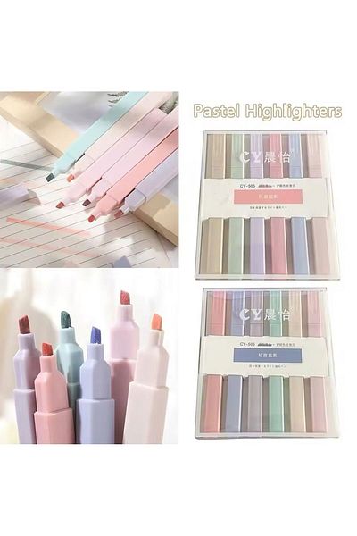 Kawaii Morandi 12 Pieces Pastel Highlighter Set