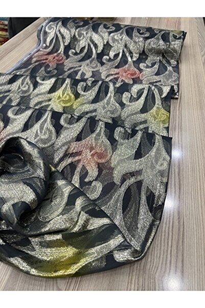 OsmanKumaşDantel Shiny Embroidered Chiffon Fabric