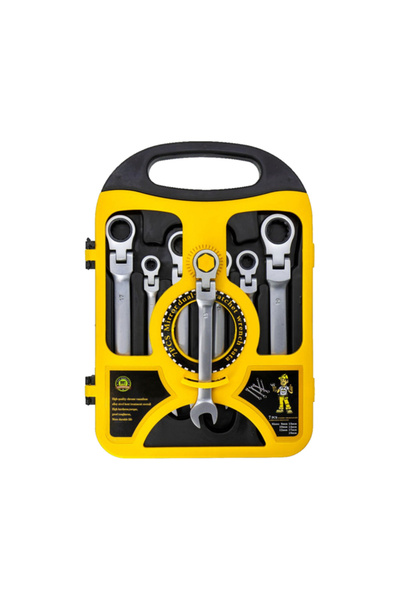 dorf 7 Parça Mafsallı Cırcır Kombine Anahtar Seti Çantalı