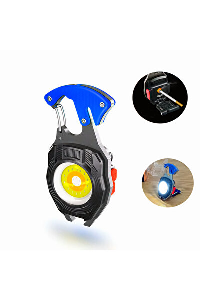 beemen Çok Amaçlı Taşınabilir Şarjlı Anahtarlık Kamp Feneri Yıldız Düz Tornav...