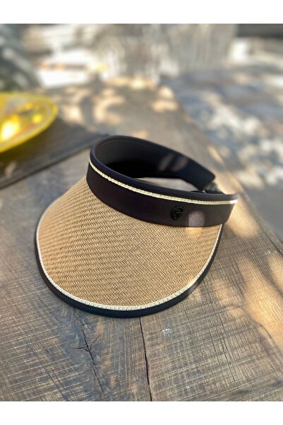 macramerv Güneşlik Yazlık Hasır Açık Kahve Şapka