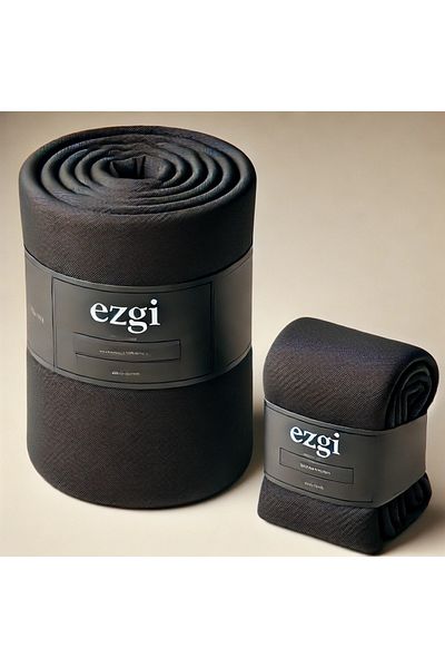 Ezgi Cearșaf elastic și față de pernă Ranforce neagră - 100x200