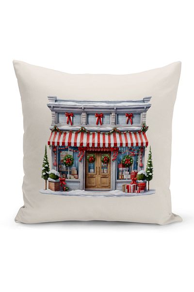 Bertille Home New Year Series Double Sided Digital Printed Throw Pillow Case (Christmas Christmas Cushion Cover)