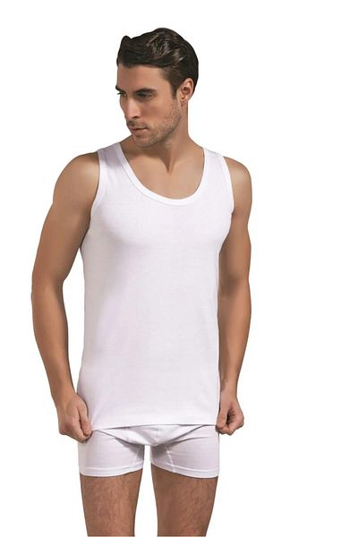 Saran Tricou clasic pentru bărbați 3005 - 100% bumbac, curea, 3 buc