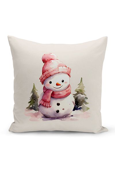 Bertille Home New Year Series Double Sided Digital Printed Throw Pillow Case (Christmas Christmas Cushion Cover)