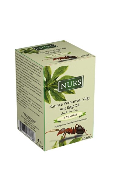 Nurs Karınca Yumurtası Yağı 20 Ml E- Vitaminli Epilasyon ve Depilasyon sonrasında