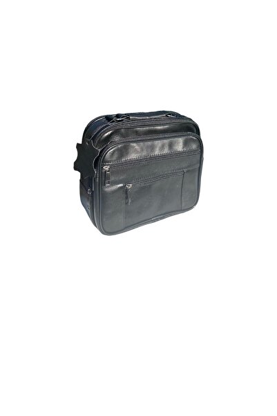 EGE DERİ حقيبة رجالية سوداء كبيرة الحجم 100% من جلد الخراف الأصلي